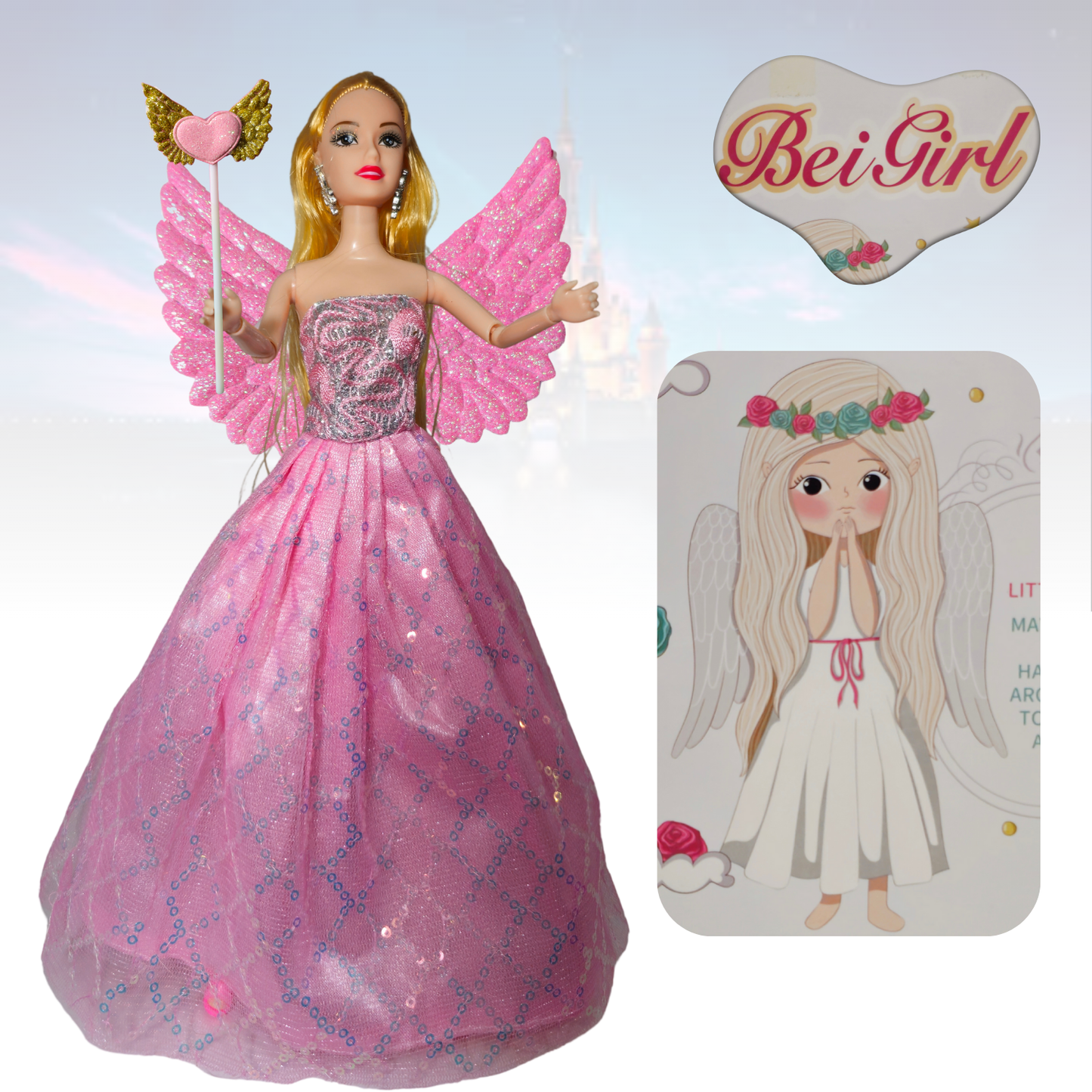 Papusa Angel Princess 28 cm