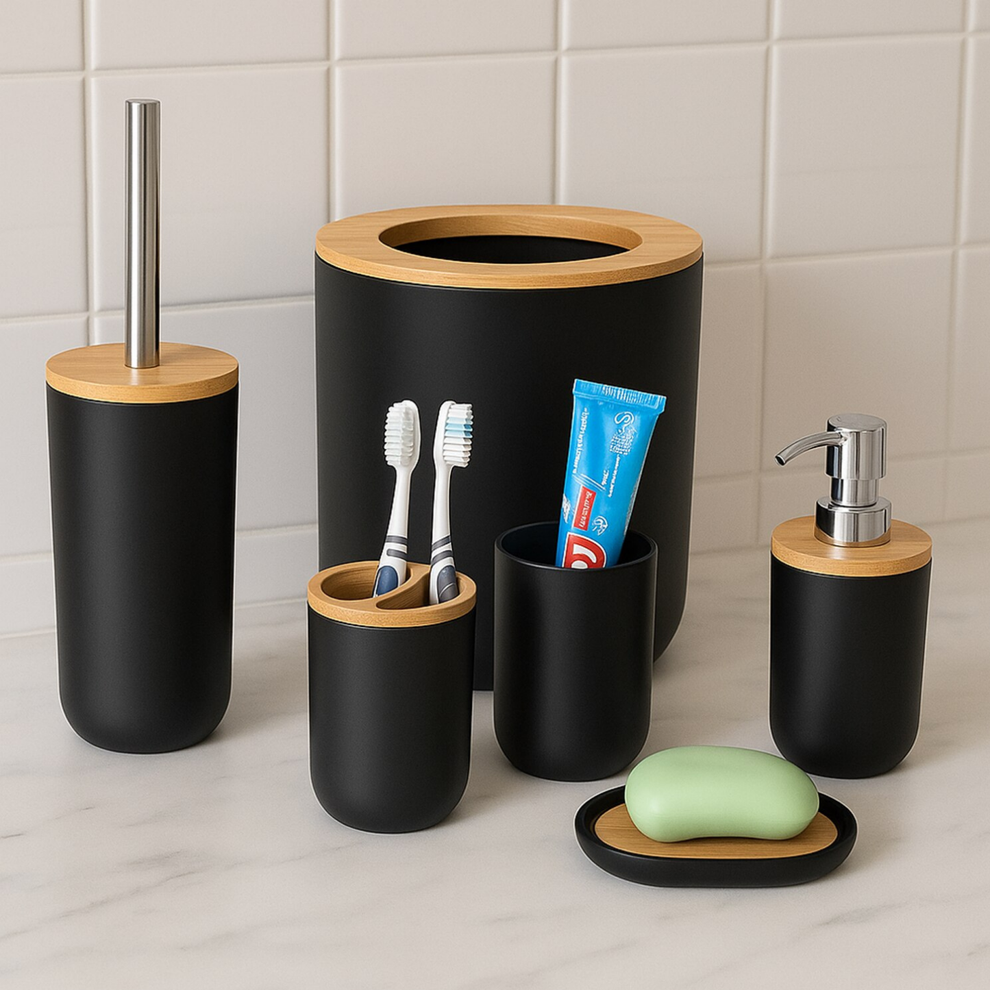 Set accesorii baie, 6 piese