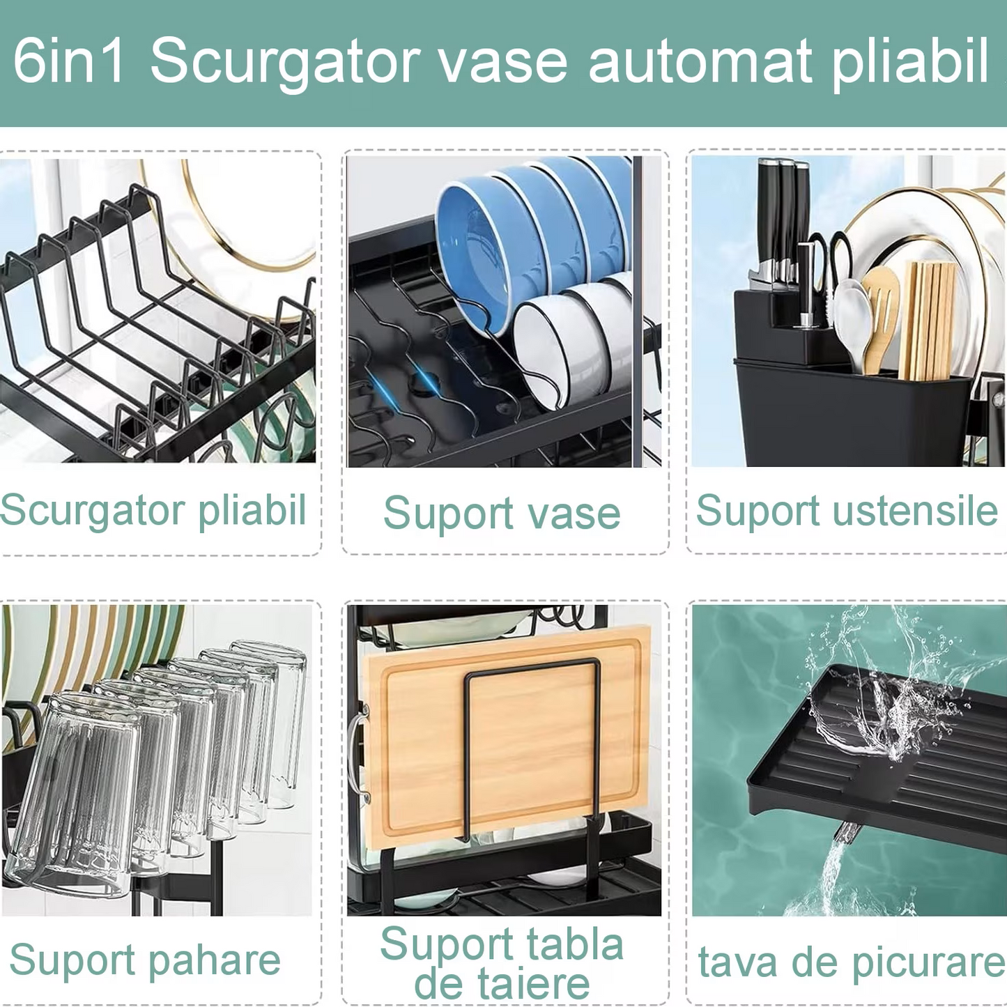 Scurgator vase negru